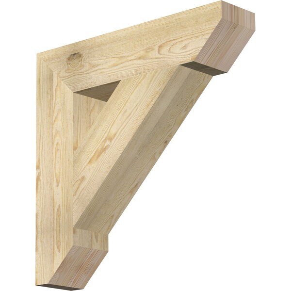 Ekena Millwork Traditional Slat Rough Sawn Bracket, Douglas Fir, 6"W x 28"D x 28"H BKT06X28X28TRA06RDF - main
